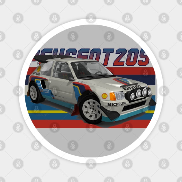 Peugeot 205 T16 Group B Magnet by PjesusArt